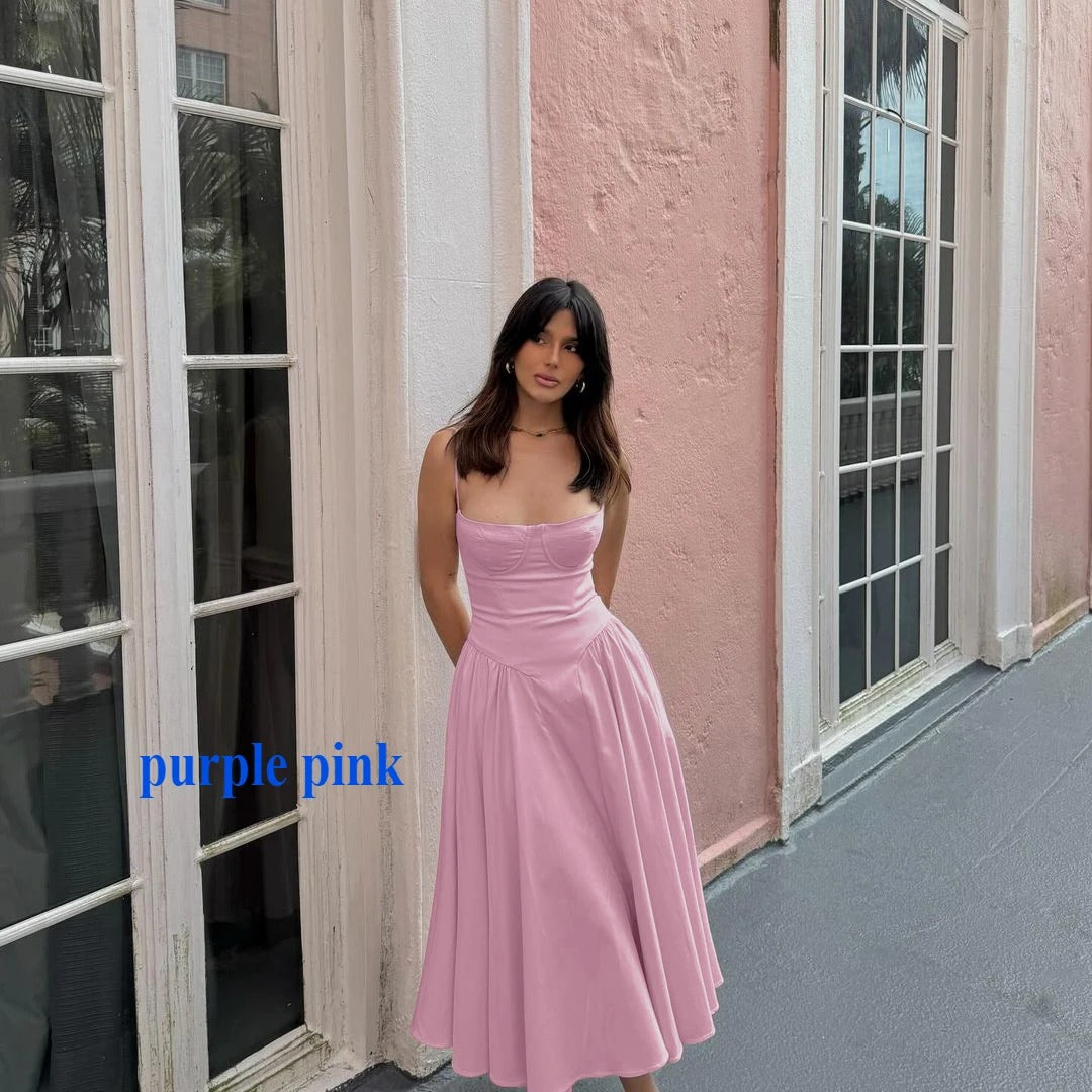 Alika™ Elegant V-Neck Midi Dress