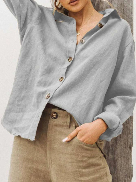 Alika™ Heritage Linen Button-Down Shirt