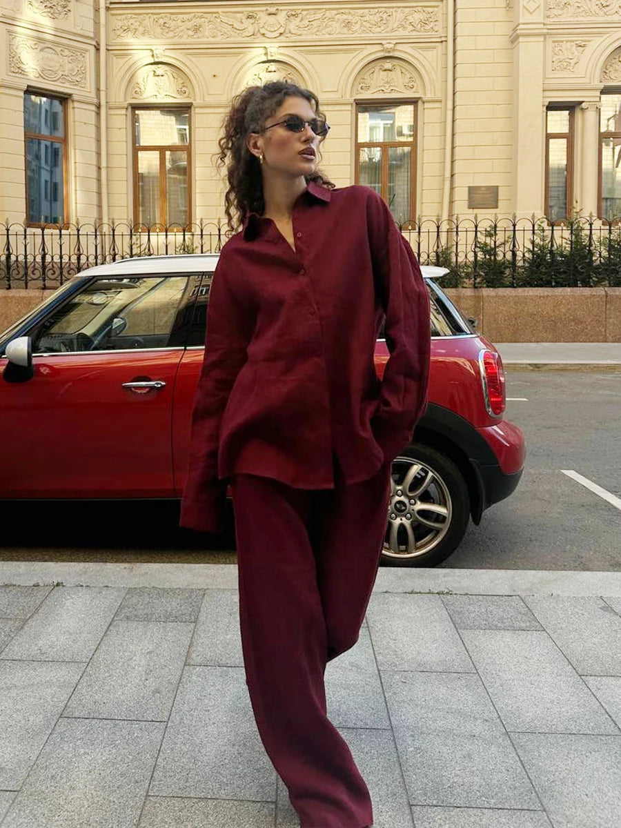 Alika™ Cotton-Linen Lounge Ensemble