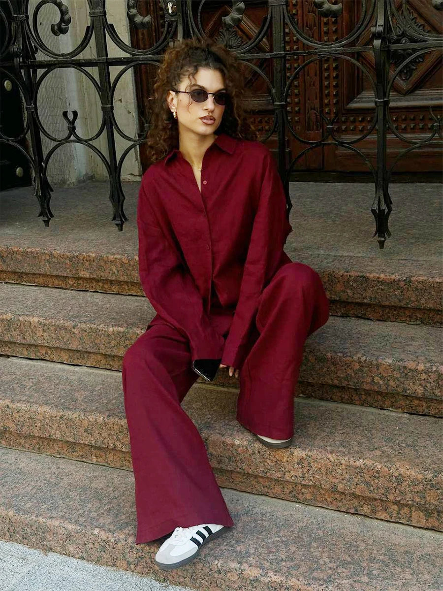 Alika™ Cotton-Linen Lounge Ensemble