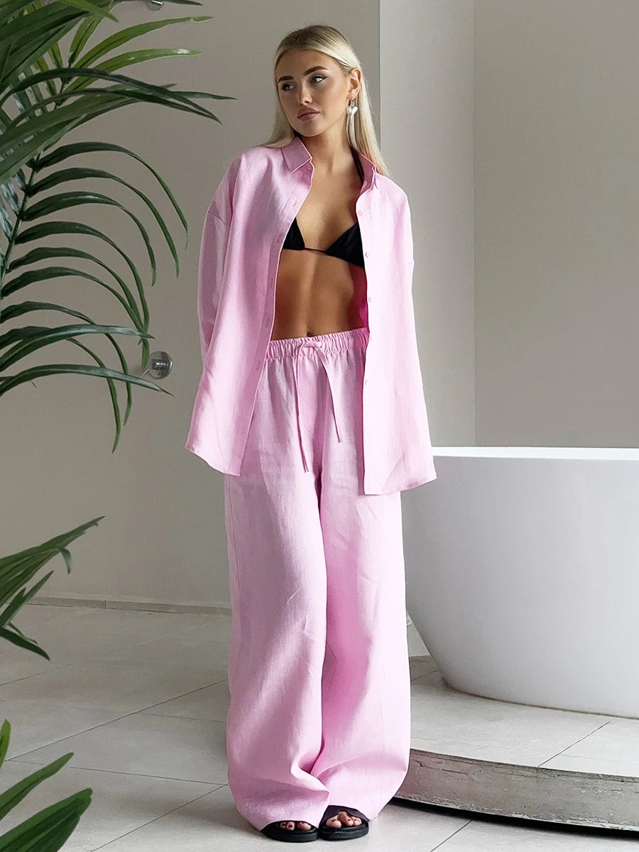 Alika™ Cotton-Linen Lounge Ensemble