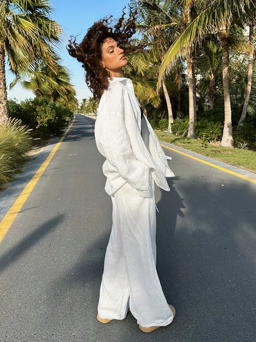 Alika™ Cotton-Linen Lounge Ensemble