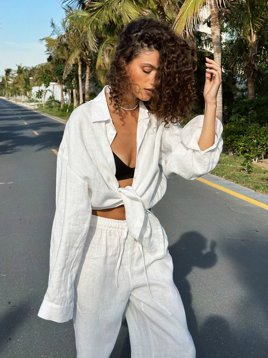 Alika™ Cotton-Linen Lounge Ensemble