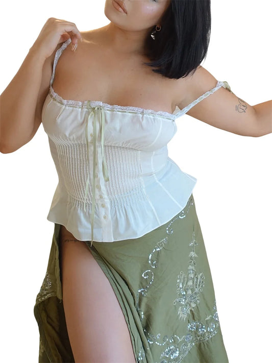 Alika™ Vintage Lace-Trimmed Camisole